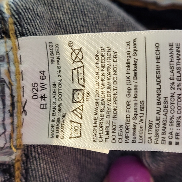 Gap Button Front Jean Skirt Mini Two Front Pockets Size 0 - Picture 8 of 12